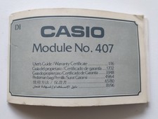 Manual for watch Casio Module No. 407 Instruction User's Guide Warranty comprar usado  Enviando para Brazil