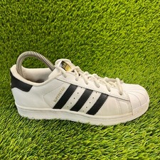 Tênis esportivo Adidas Superstar Foundation masculino tamanho 4,5Y branco preto comprar usado  Enviando para Brazil