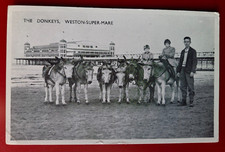 Vintage postcard donkeys for sale  SWANSEA
