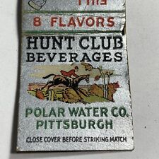 Matchbook Cover Club, Bebidas, Refrigerante, Água Polar, Pittsburgh, Pensilvânia comprar usado  Enviando para Brazil