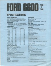 Especificações do Ford 6600 2WD e 4WD comprar usado  Enviando para Brazil