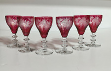 liqueur cranberry 6 glasses for sale  Grapevine