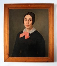 Biedermeier Portret młodej pięknej damy 19. Jhd. na sprzedaż Biedermeier Portret młodej pięknej damy 19. Jhd. na sprzedaż  PL
