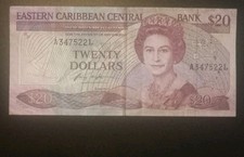 Banconota eastern caribbean usato  Viale