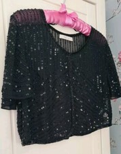 Black sequinned bolreo for sale  MANCHESTER