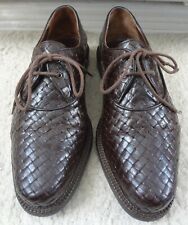 Schnürschuhe braun geflochten gebraucht kaufen  Berlin