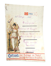 Menu antico 1898 usato Menu antico 1898 usato  Cremona