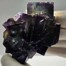 Raro espécime de cubo de fluorita fantasma roxo verde amarelo Okorusu, Namíbia, usado comprar usado  Enviando para Brazil