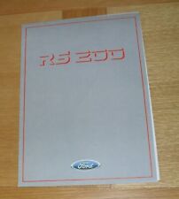 Folheto Ford RS200 1985 - Grupo B carro de estrada de rali, usado comprar usado  Enviando para Brazil