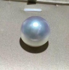 Pérola branca solta única meia perfurada redonda perfeita grau AAA 13-14mm mar do sul comprar usado  Enviando para Brazil