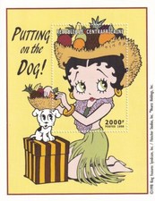 Minissolha G017 República Centro-Africana 1999 personagem de desenho animado "Betty Boop" MNH, usado comprar usado  Enviando para Brazil
