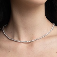 Collana tennis argento usato  Marcianise