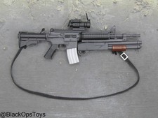 Usado, Rifle M4 preto brinquedo escala 1/6 com espingarda, mira telescópica e estilingue comprar usado  Enviando para Brazil