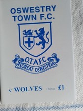 Oswestry town wolves for sale  BEXLEY
