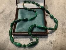Vintage malachite necklace for sale  BROMSGROVE