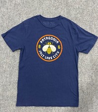 Camisa Patagonia Masculina Pequena Azul Slim Fit Salt Lake City Bee SLC Manga Curta KE1 comprar usado  Enviando para Brazil