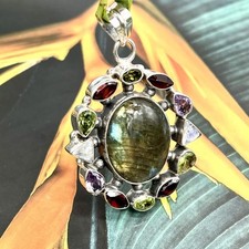 Pendentif argent pierre d'occasion  Les Mureaux