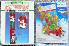 ¡Sobre los osos! Medias de Navidad y colgar en la pared 2 kits artesanales de lentejuelas de fieltro Nuevo de Lote Antiguo segunda mano  Embacar hacia Mexico
