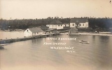 USCG Bois Blanc Island MI RPPC Lake Huron WALKERS POINT US Life Saving Station 2, usado comprar usado  Enviando para Brazil