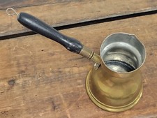 Cafeteira vintage turca forrada latão aquecedor Cezve Ibrik cabo de madeira marca comprar usado  Enviando para Brazil