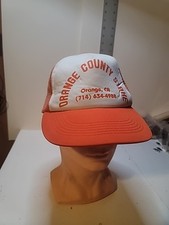 Usado, Boné Snapback Vintage Laranja Estaca do Condado Construção Artesão Qualificado Caminhoneiro comprar usado  Enviando para Brazil