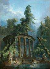 Arte pintura a óleo Hubert-Robert-The-Bathing-Pool paisagem lona feita à mão comprar usado  Enviando para Brazil