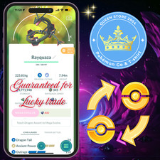 Pokémon Go - Rayquaza Brilhante | Lv 50 3 Movesets | Garantido para Lucky Trade comprar usado  Enviando para Brazil
