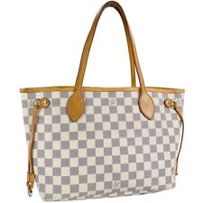 Bolsa tote Louis Vuitton Damier Azur Neverfull PM tecido de couro branca 2076 comprar usado  Enviando para Brazil