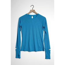 Camiseta OISELLE Flyout manga longa relógio janela corrida top azul tamanho 4, usado comprar usado  Enviando para Brazil