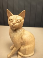 Handgeschnitzte holzfigur katz gebraucht kaufen  Obernzell