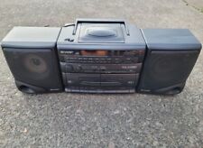 Altavoces desmontables SHARP 90’s de colección Boombox CD doble casete radio AM/FM probados segunda mano  Embacar hacia Mexico