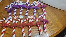 12 bengalas de doces de Natal 6" enfeites de plástico rosa, roxo e vermelho, usado comprar usado  Enviando para Brazil