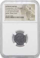 Raro Constantino I, el Grande - Moneda romana AE (272-337 DC) NGC - (F) segunda mano  Embacar hacia Mexico