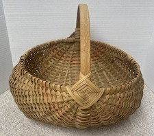 Antigo 1987 Artista Assinado Grande Cesta de Nádegas Feita à Mão com Olho de Deus - Fazenda Primitiva comprar usado  Enviando para Brazil