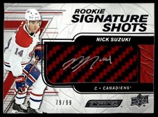 2019-20 UD Engrained Rookie Signature Shots Red Stick Nick Suzuki Rookie Auto comprar usado  Enviando para Brazil