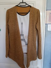 Pull blanc moutarde d'occasion  Bergues