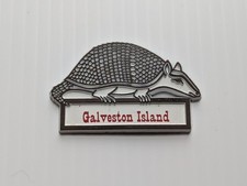 Ímã de geladeira antigo Galveston Island lembrança borracha I Love Texas Armadillo comprar usado  Enviando para Brazil