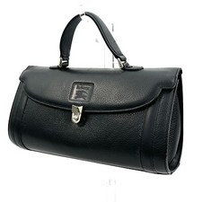 Bolsa de mão BURBERRY couro preto forro xadrez autêntica comprar usado  Enviando para Brazil