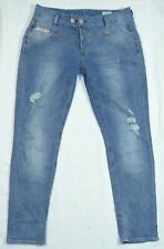 Boyfriend Damskie Jeansy Wspaniałe BIJOU Niebieskie Spodnie rozm. ok. W32 L34 Denim na sprzedaż  PL