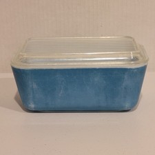 Geladeira vintage Pyrex azul 502 com tampa nervurada 502-C comprar usado  Enviando para Brazil