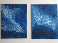 Diptychon acryl blau gebraucht kaufen  Schopfheim