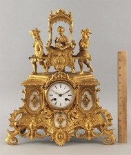 Antigo relógio escultura cadeira sedã real bronze dourado francês Dore do século XIX comprar usado Antigo relógio escultura cadeira sedã real bronze dourado francês Dore do século XIX comprar usado  Enviando para Brazil