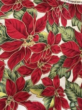 Poinsettia fabric yds for sale  Syracuse