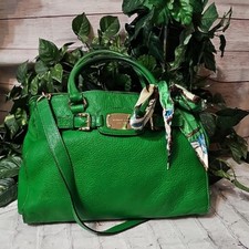 Bolsa satchel Michael Kors Hamilton Kelly couro verde comprar usado  Enviando para Brazil