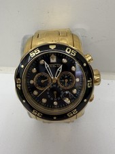 Relógio de pulso masculino Invicta Pro Diver 0072 folheado a ouro cronógrafo analógico quartzo, usado comprar usado  Enviando para Brazil