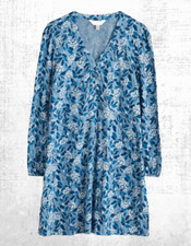 Túnica Jersey Ex Seasalt Feminina Manga 3/4 Tear Linha A em Azul Prado Floral Bloom, usado comprar usado  Enviando para Brazil