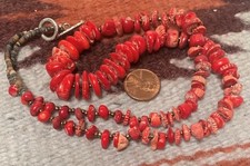 Exclusivo colar heishi/coral vermelho concha sudoeste/23" (z172b-w1) comprar usado  Enviando para Brazil