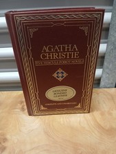 Usado, Five Hercule Poirot Novels Agatha Christie 1980 Chatham River Press Leather comprar usado  Enviando para Brazil