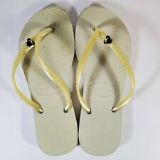 Sandálias tanga Havaianas femininas clássicas bege chinelos EUA 6 UE 35/36 cristal comprar usado  Enviando para Brazil