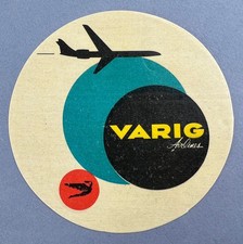 Etiqueta de bagagem Varig Brasil original companhia aérea vintage Caravelle Brasil comprar usado  Enviando para Brazil